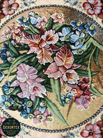 Набор чехлов на табурет из гобелена Орхидеи (33х33 см) - 4шт