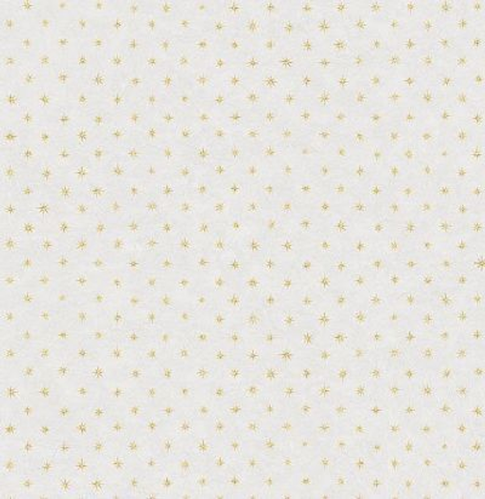 Мелкораппортный дизайн. Стилизованные звездочки с нанесением металлизированных чернил с блестками.