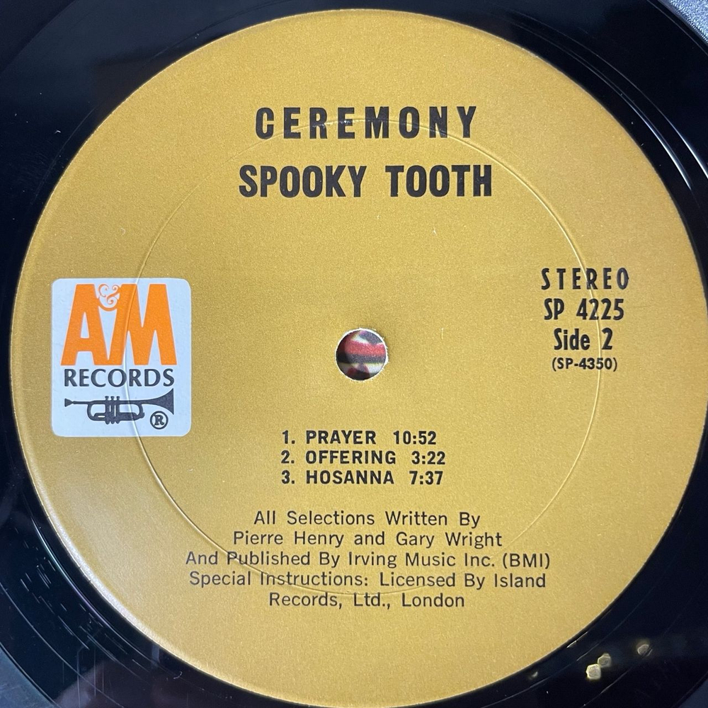 Винтажная виниловая пластинка LP Spooky Tooth, Pierre Henry, Ceremony An Electronic Mass (США 1970)