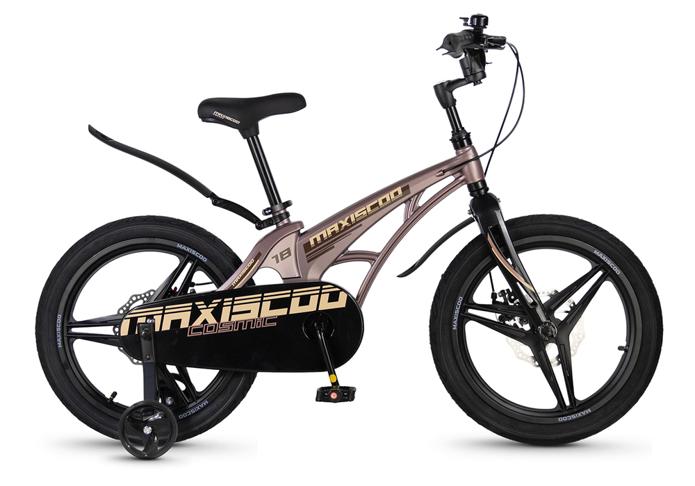 Велосипед 18'' Maxiscoo COSMIC Deluxe Бронзовый Матовый (2026)
