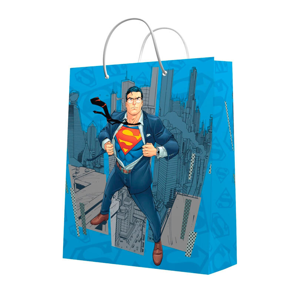 Пакет подарочный "Супермен" / Superman 33,5*15,5*40,6 см