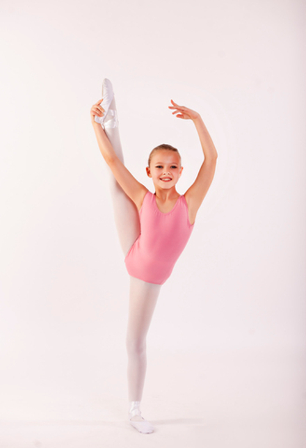 Гимнастический купальник из хлопка на широких лямках