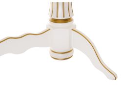 Деревянный стол Герцог 130(170)х90х79 молочный с золотой патиной