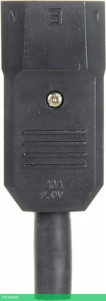 Вилка Lanmaster IEC 60320 C14 10A 250V разборная черная