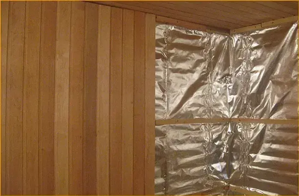 Фольга на крафт бумаге теплоизоляция для бани и сауны, парных Spanizol LB 12 м2