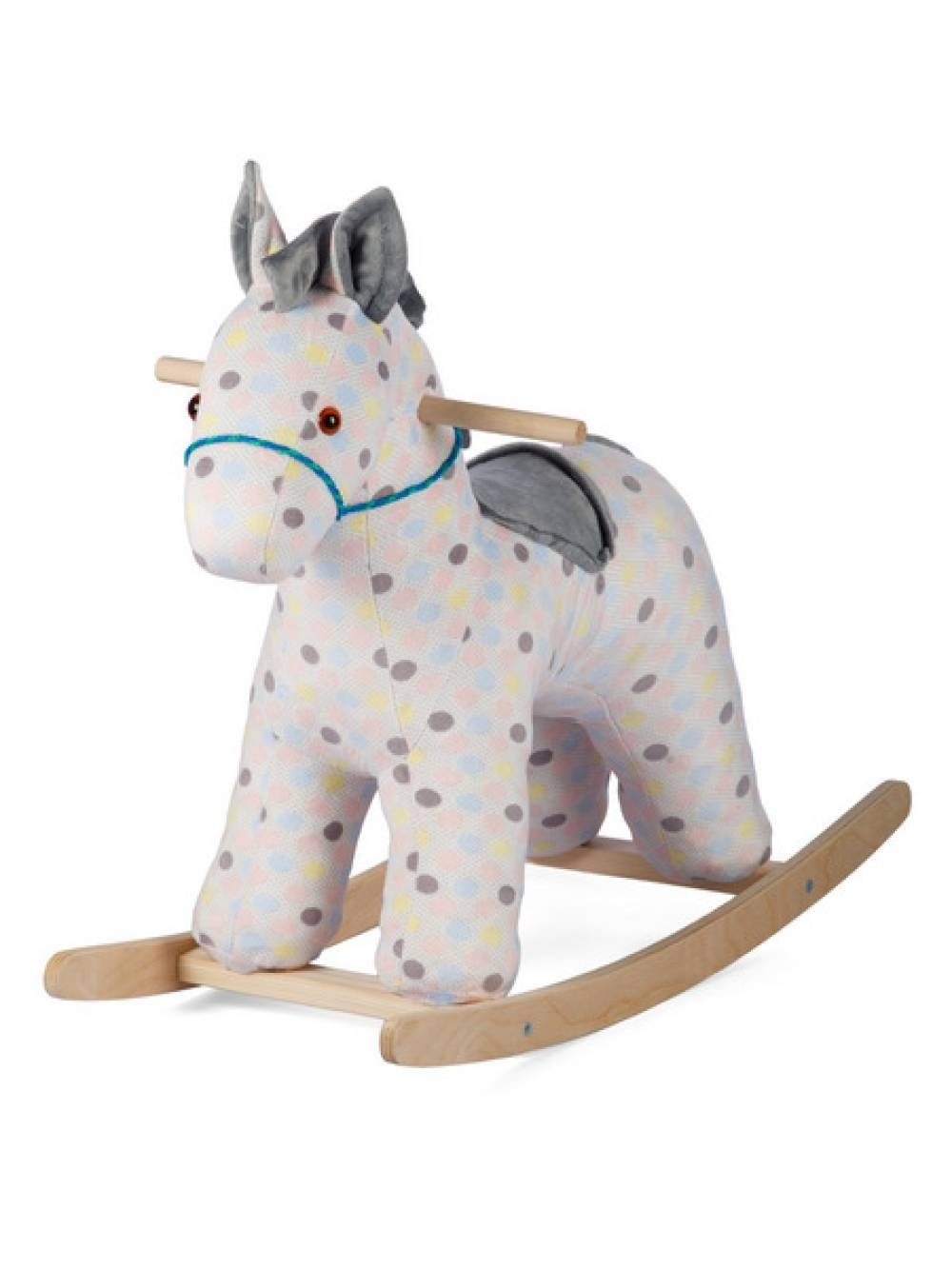 Качалка мягкая Тутси "Зефирка" (серый/принт "горох), 711-2021