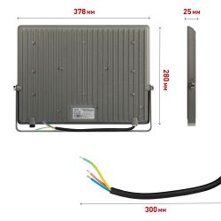Прожектор светодиодный уличный ЭРА PRO LPR-063-0-65K-200 200Вт 6500K КСС Г 90° IP65 серый поликарбонат гарантия 3 года | Прожекторы PRO