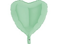 G Шар сердце 18" / 46 см Пастель Matte Green ( матовый зеленый) (БГ-15)