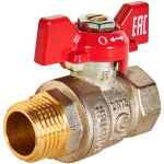 RBV-0004-2210215 ROMMER Кран шаровой, ВР/НР, ручка бабочка 1/2
