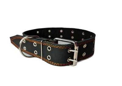 Ошейник SoGood для крупных собак кожаный двойная пряжка и двойная прошивка 79х4.5см