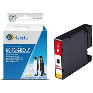 Картридж G&G, аналог Canon PGI-2400XLY желтый 20,4ml