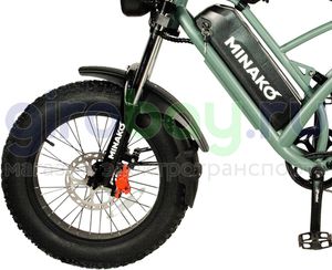 Электровелосипед Minako FOX-S 2.0 (48v/23Ah) Спицы - Оливковый