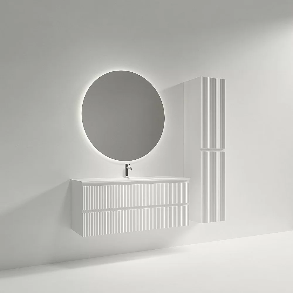 Тумба с раковиной Sancos Snob R SNR120/39W/CN7028 Bianco
