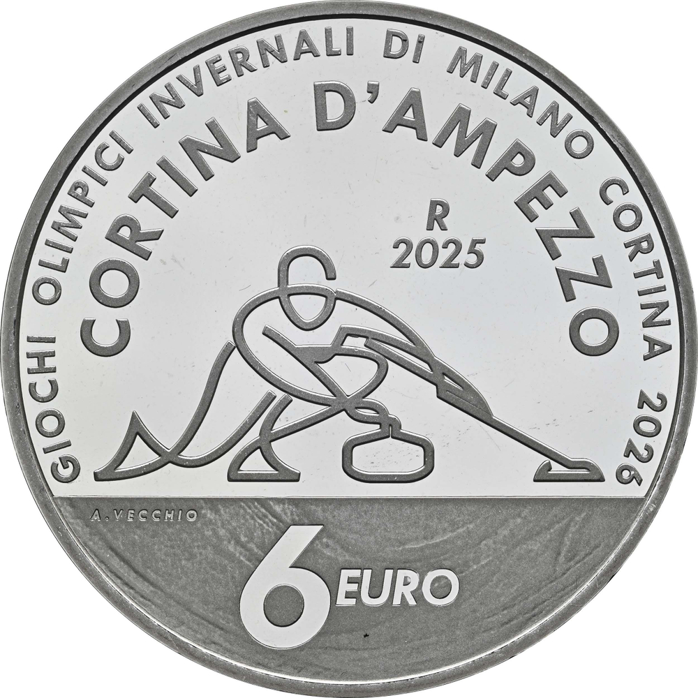 ИТАЛИЯ, 2025, 6 ЕВРО [СЕРЕБРО]