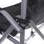 Кресло складное с подлокотниками до 100 кг SJ-0054, 58*58*92 см, цвет: чёрный, ТуристМастер