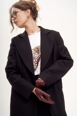 Тонкое пальто из костюмной ткани DAN MARALEX