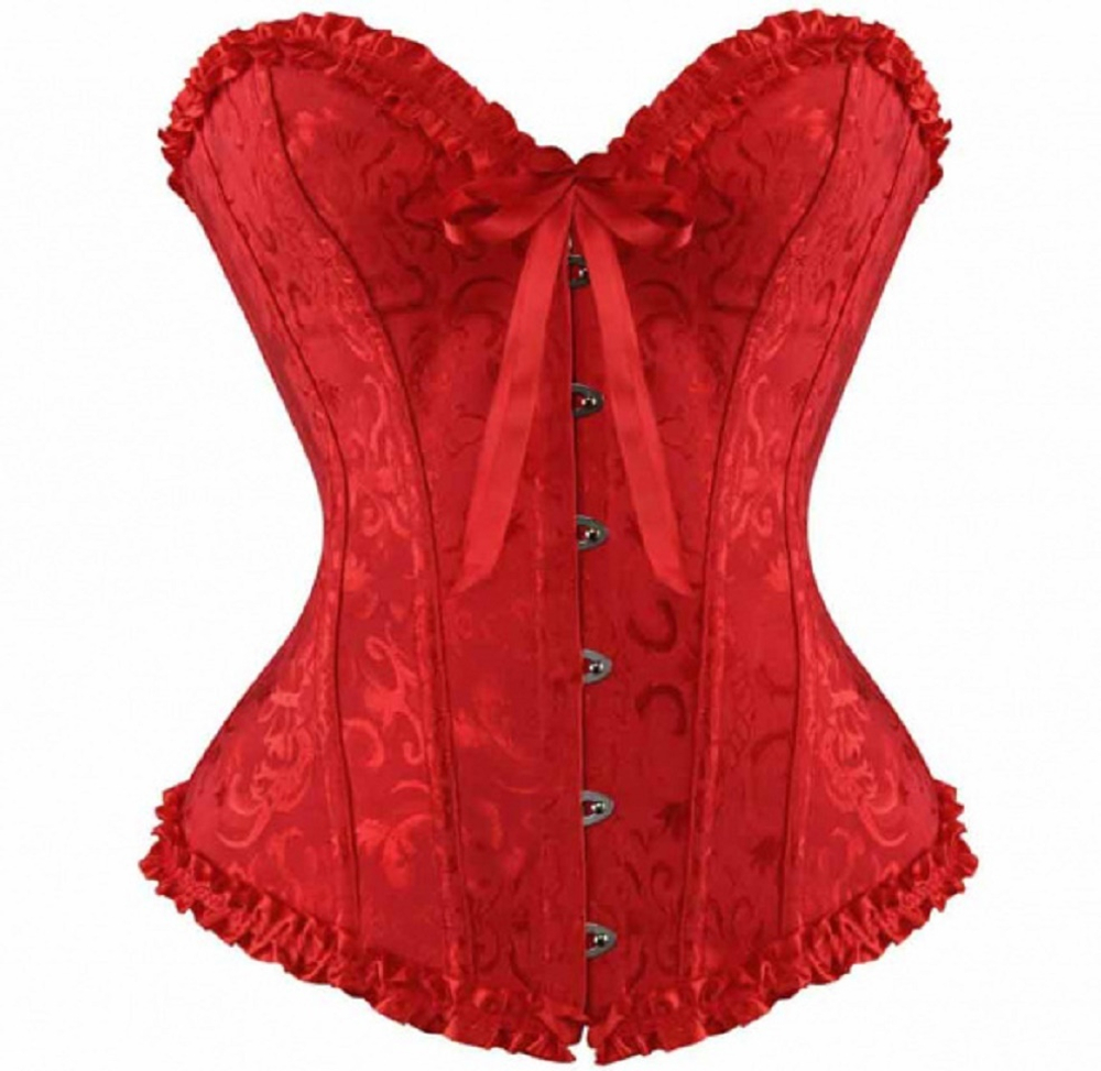 Корсет и стринги Gera красный 3XL