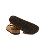 Кожаные шлепанцы arizona vl latte cream Birkenstock - желтый(1026174)