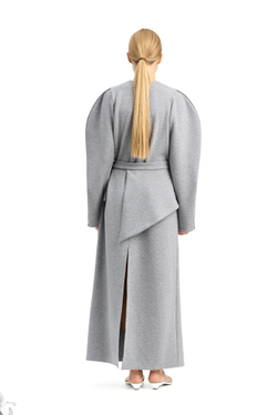 Платье трикотажное с баской BODYCODE Gray Melange