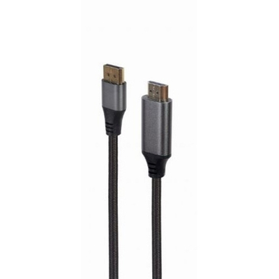 Кабель DisplayPort-HDMI Cablexpert, 4K, 1.8м, 20M/19M, черный, экран, пакет (CC-DP-HDMI-4K-6)