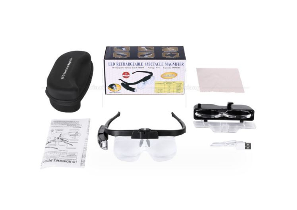 Лупа налобная с подсветкой 11642DC