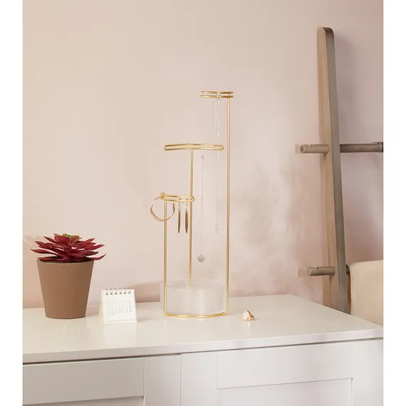 Держатель для украшений tesora стекло-латунь