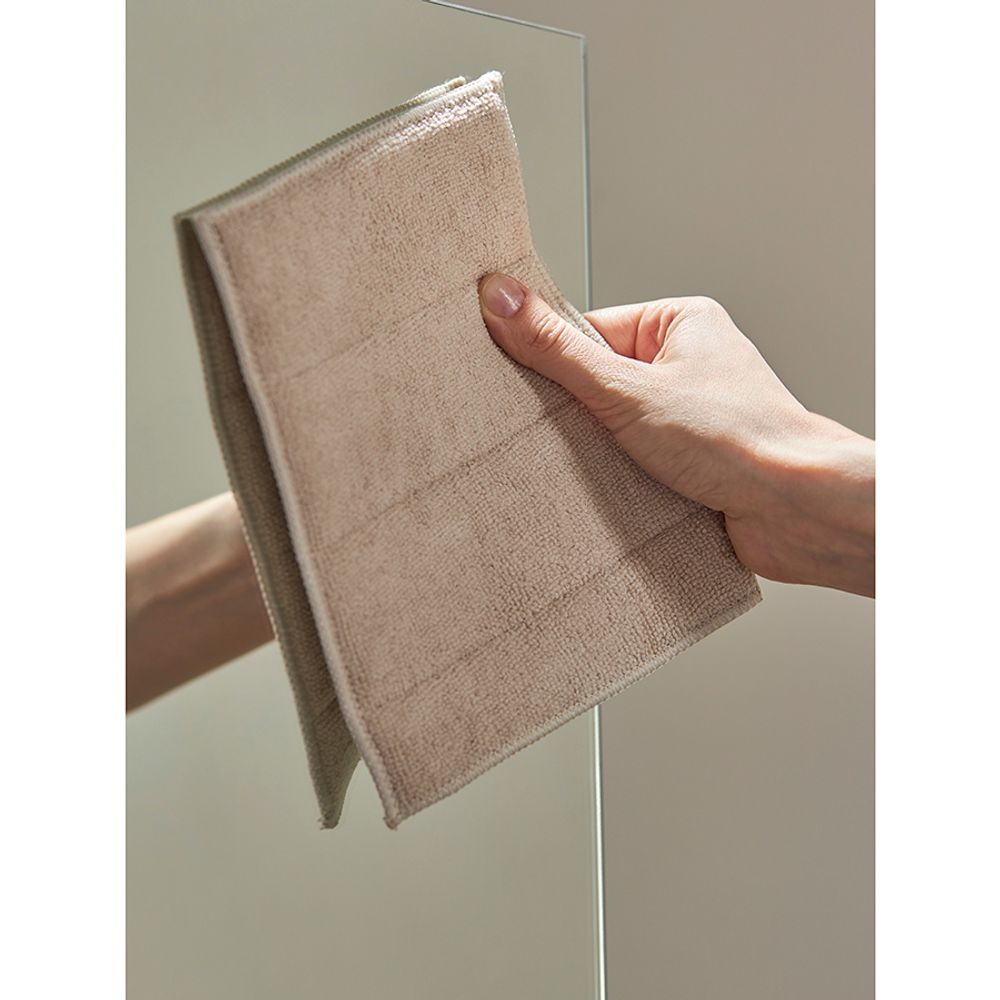 Набор салфеток-губок двухсторонних из микрофибры Cozy Clean, бежевые, 2 шт.