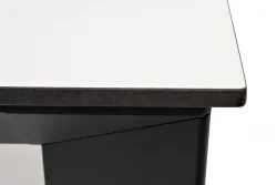 "Венето" обеденный стол из HPL 90х90см, цвет молочный, каркас черный