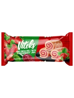 Мини рулетики с Клубничной начинкой Витекс 150 г * 3 шт