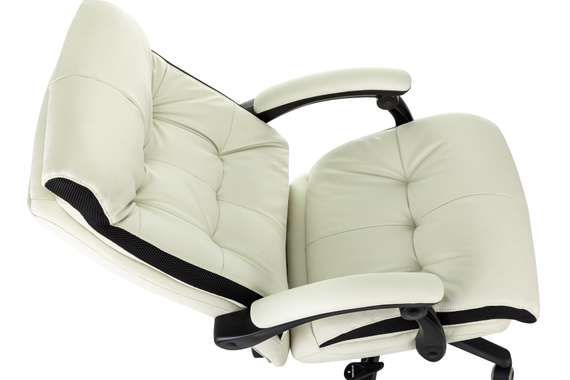 Кресло руководителя Бюрократ CH-824MSG-BF слоновая кость эко.кожа/ткань пластик