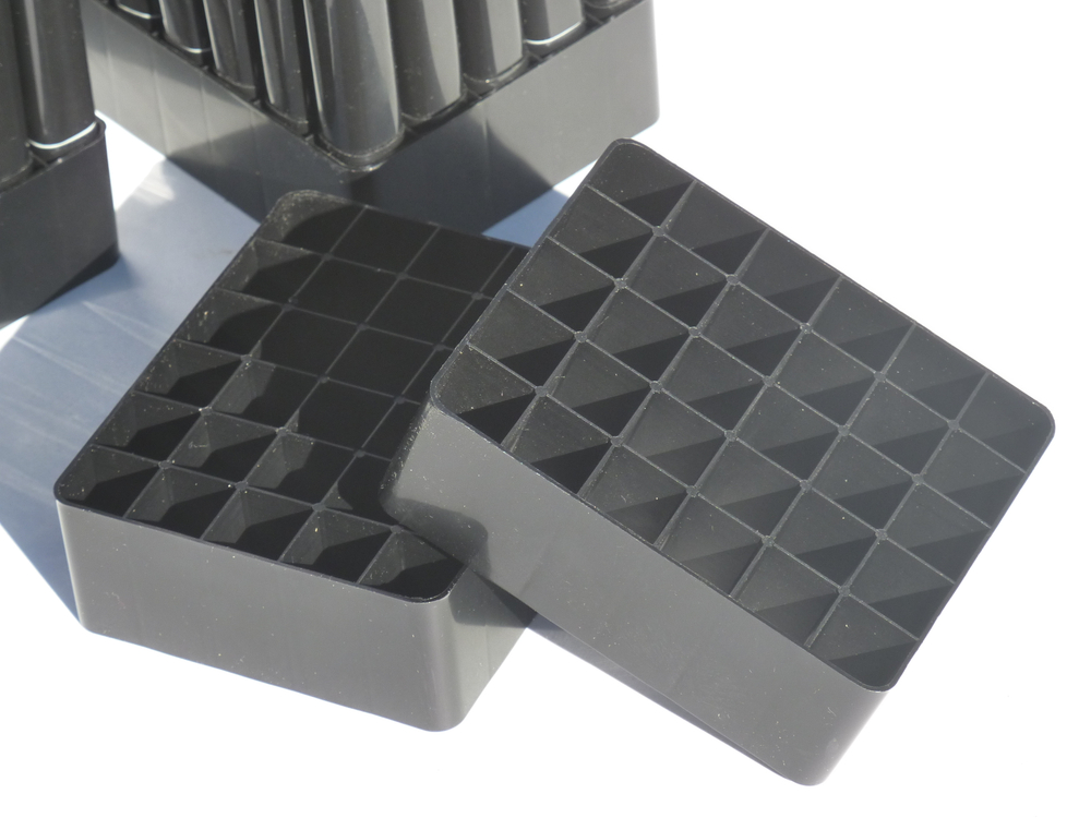 Набор подставок для 60 маркеров для скетчинга (фломастеров) / подставка (органайзер) для маркеров для скетчинга и рисования / Для хранения маркеров / Подставка под скетч маркеры / Rainbow_Laboratory, 2 шт. по (30 отверстий, 104х87х35 мм), в сборе, черный