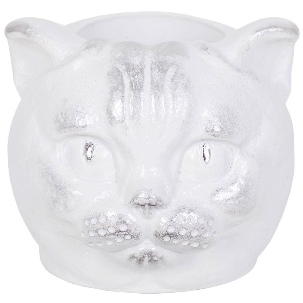Статуэтка кашпо Кот Данди Белый