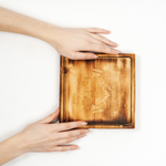 Менажница из кедра для подачи блюд и закусок с гравировкой "Never stop dreaming"