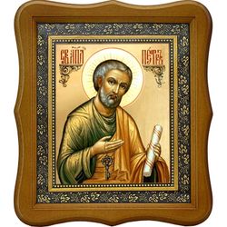 Петр первоверховный апостол. Икона на холсте.