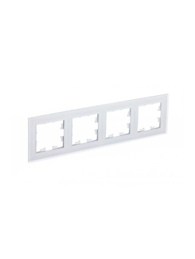 Рамка 4-м AtlasDesign Nature матов. стекло бел. SE ATN330104