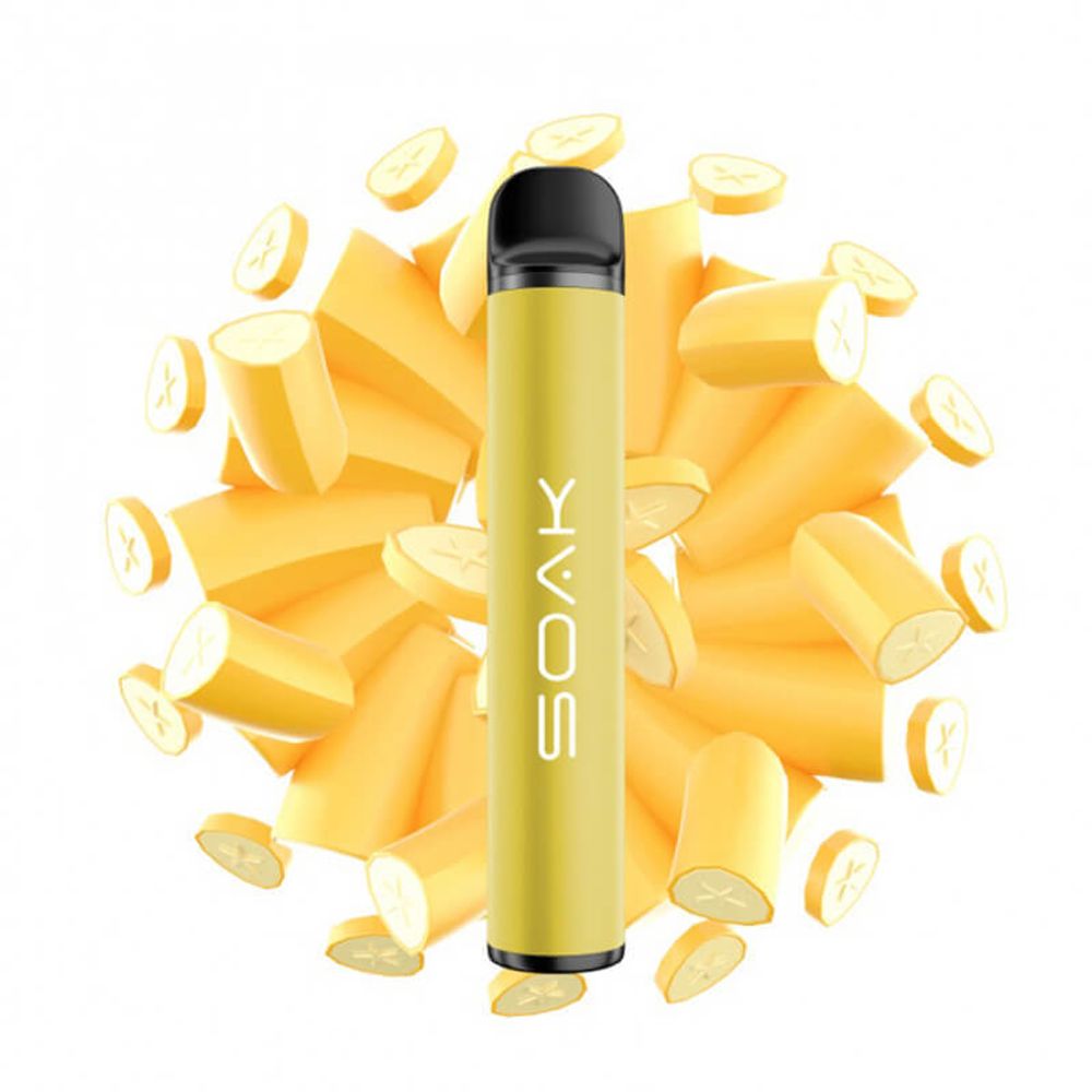 Одноразовая электронная сигарета SOAK X - Cold Banana (Банан со льдом) 1500 тяг