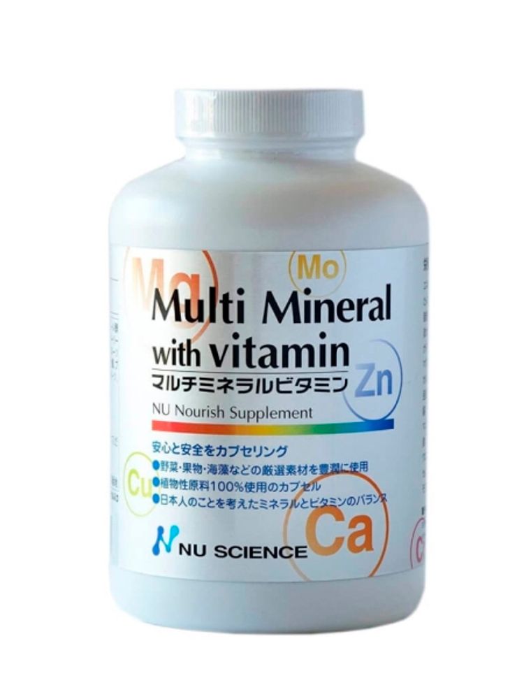 NU SCIENCE Multi Mineral With Vitamins Мультиминералы и витамины, 180 шт