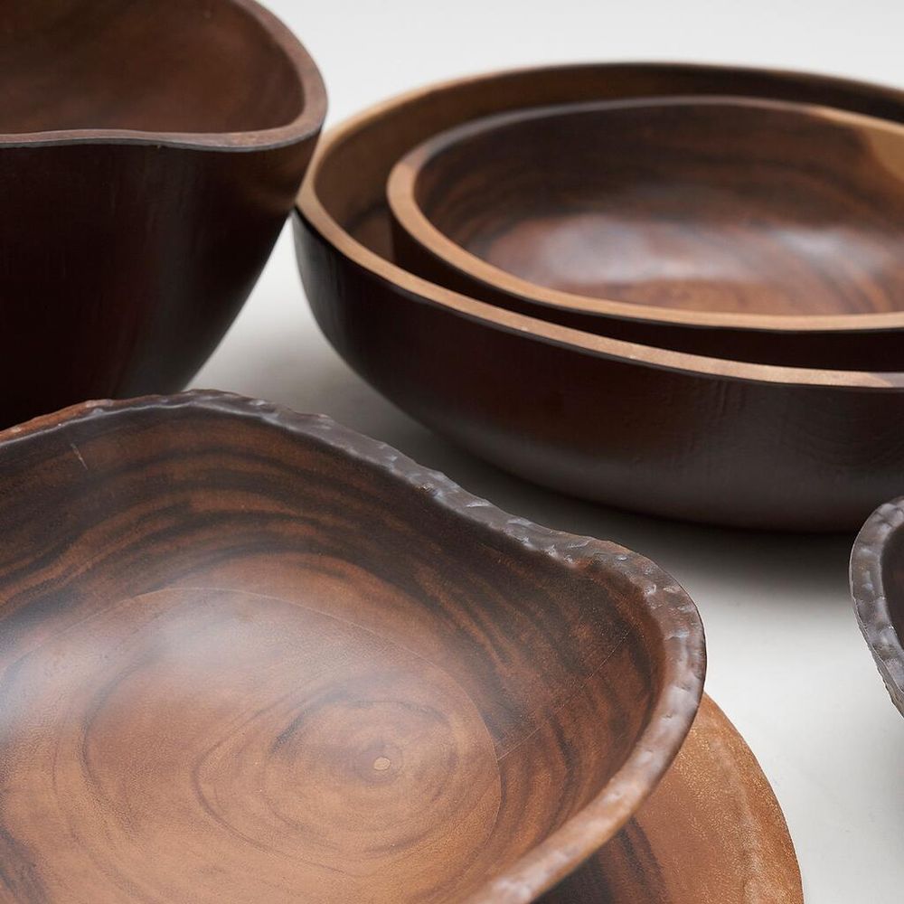 Салатник 300 мл 16*15,5*3 см овальный African Wood 2 пластик меламин P.L. Proff Cuisine