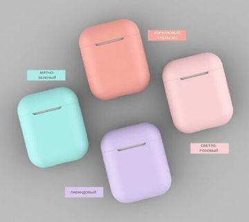 Чехол для наушников AirPods силиконовый матовый Светло-розовый