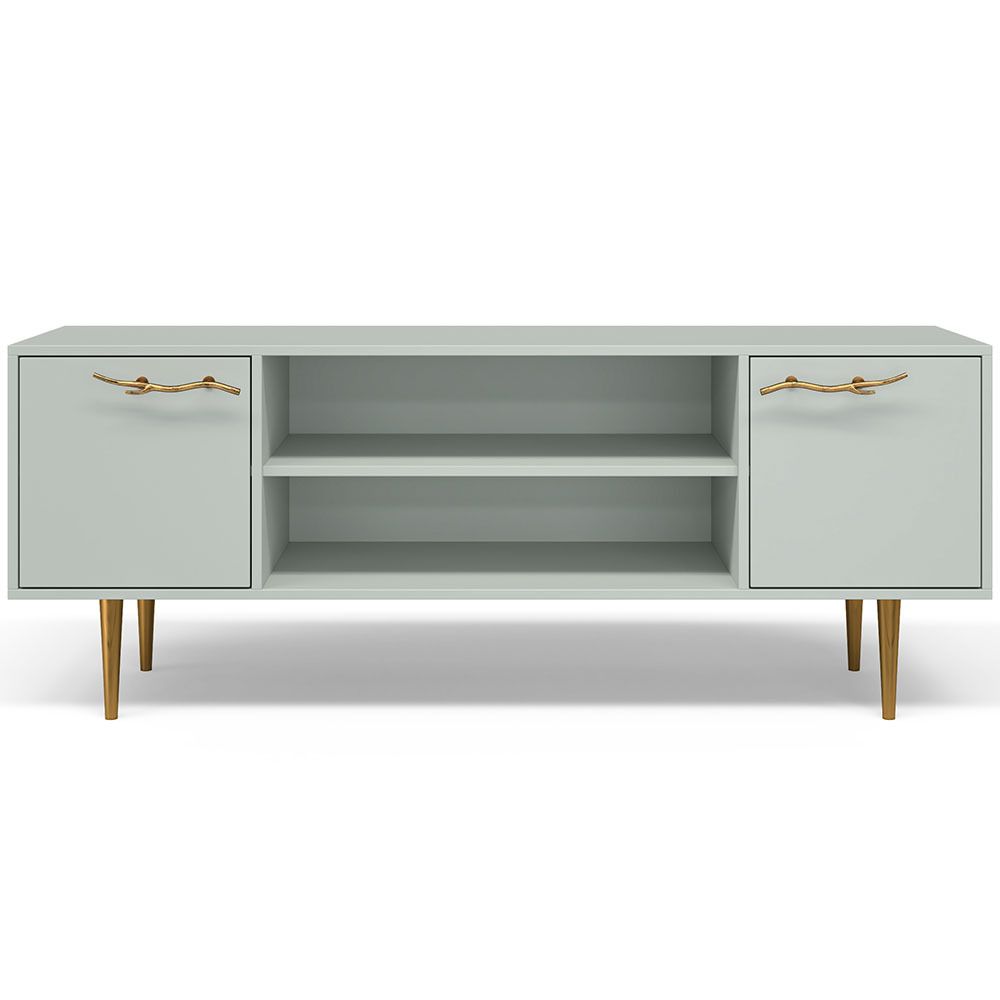 Тумба под ТВ Арт Колор matte 155см Стайл Голд Серый дым матовый