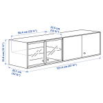 Полка настенная - BOASTAD IKEA/ БОАСТАД ИКЕА,  121х32х32 см,  черный/под беленый дуб