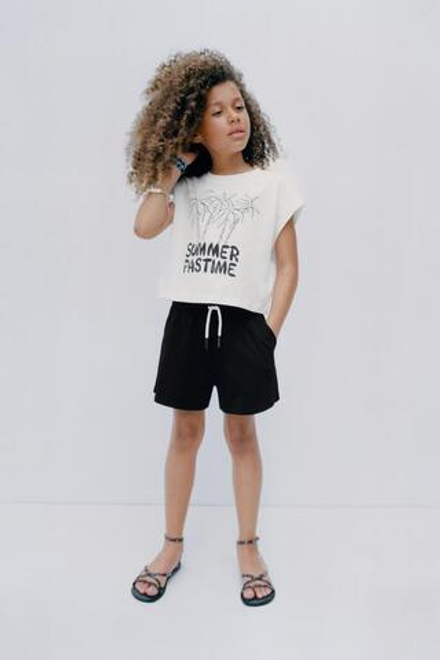 ZARA ОДНОТОННЫЕ БЕРМУДЫ, ЧЕРНЫЙ