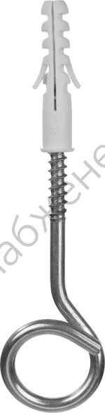 ЗУБР ЕВРО 12х60 / 8х135 мм, распорный дюбель полипропиленовый с шурупом-крюком, 2 шт (30696-12-60)