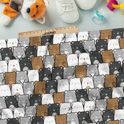 Ткань оксфорд 600 толпа медвежат