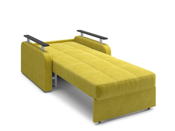 Кресло Денвер 0,8 - Velutto 28 оливковый/  коричневая накладка