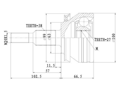 ШРУС наружний  VW T5/Multivan 03 GANZ GIK04060