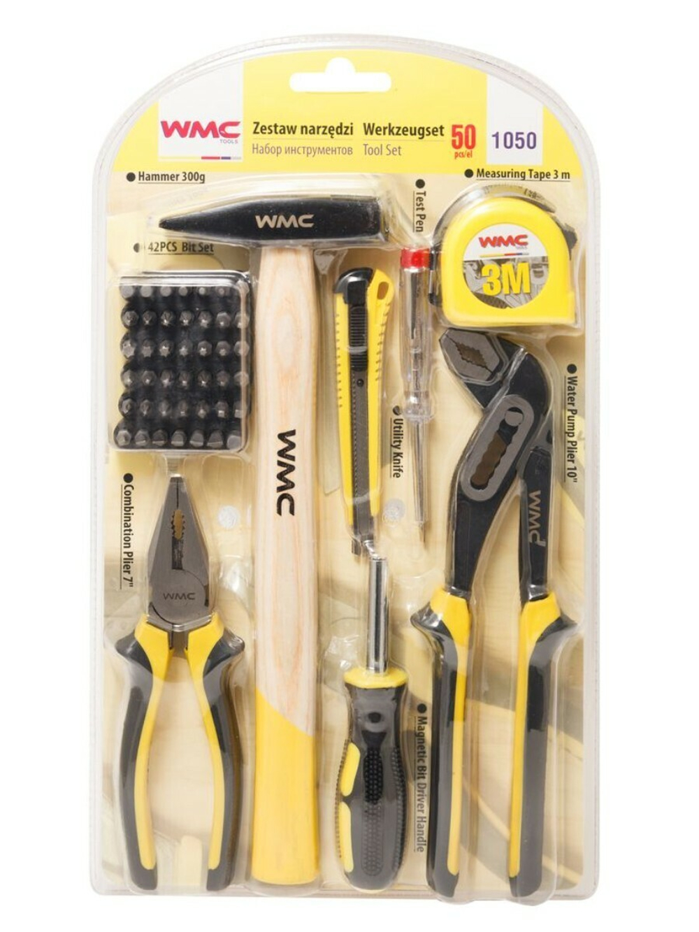 Набор шарнирно-губцевого инструмента 50пр. WMC TOOLS WMC-1050