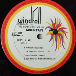 Винтажная виниловая пластинка LP Mountain Live The Road Goes Ever On (Japan 1972) (No Obi) Long Red