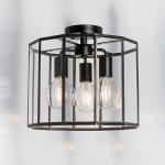 798237 Люстра GENNI 3х40W E27 ЧЕРНЫЙ МАТОВЫЙ/ПРОЗРАЧНЫЙ