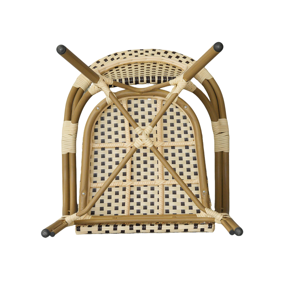 "Кабри" обеденная группа плетеная на 4 персоны, цвет бежево-коричневый